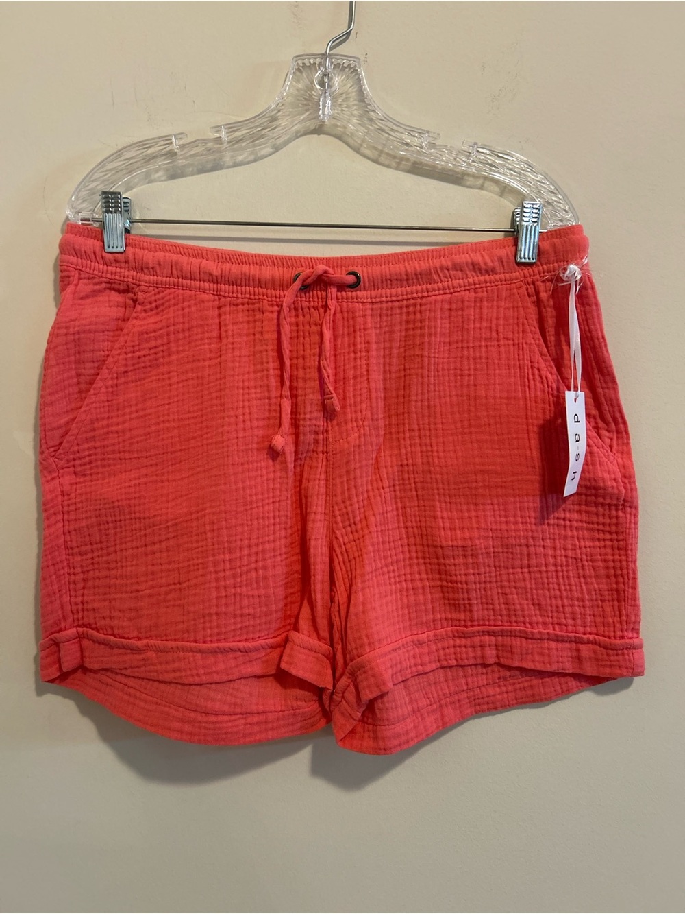 Women’s Coral Athletic Shorts with Drawstring